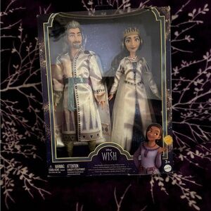 Disney Wish Royal Couple Doll Set - White and Purple